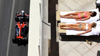 Timo Glock: Der Virgin-Pilot musste in der 34. Runde die Segel vorzeitig streichen, nachdem er sich die hintere Radaufhängung seines Boliden zerstört hatte. War bis zu dem Zeitpunkt aber solide unterwegs. , Foto: Sutton