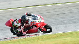 38 - Luca Grünwald verpasste im Grand Prix von Malaysia einmal mehr die Punkteränge. So nah wie dieses Mal war er aber noch nie dran. Lediglich 38 Tausendstelsekunden fehlten ihm auf Remy Gardner und seinen ersten Zähler in der Weltmeisterschaft., Foto: Kiefer Racing