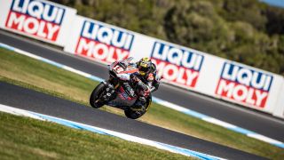3. - Tom Lüthi (Dynavolt Intact GP, Kalex): Der Moto2-Routinier legt auf Phillip Island eine hervorragende Startphase hin. Von P10 aus kämpft er sich, auch dank einer Kollision zwischen Marini, Bezzecchi und Lecuona, schon in Runde eins bis auf Platz fünf nach vorne. Wenig später schnappt er sich vor Kurve eins auch noch WM-Rivale Alex Marquez für den vierten Rang. In der Folge macht er Jagd auf Jorge Navarro und schnappte sich im 10. Umlauf P3 vom Spanier. Das KTM-Duo mit Binder und Martin kann er aber nicht mehr anfangen und wird somit Dritter., Foto: Dynavolt Intact GP